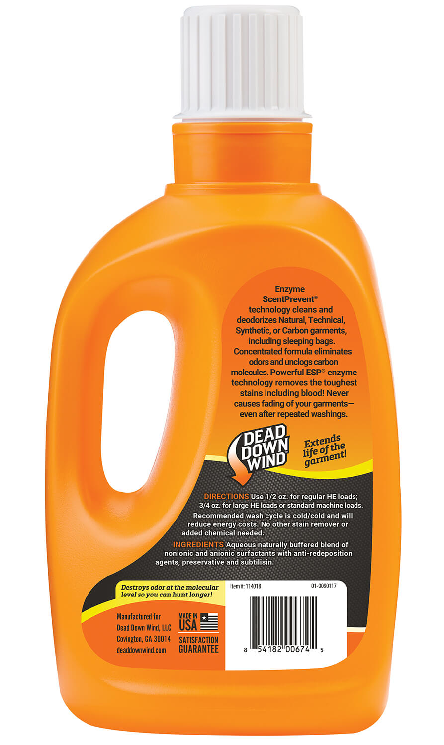 Dead Down Wind 114018 Laundry Detergent Odor Eliminator Unscented Scent 40 oz Jug - Image 2