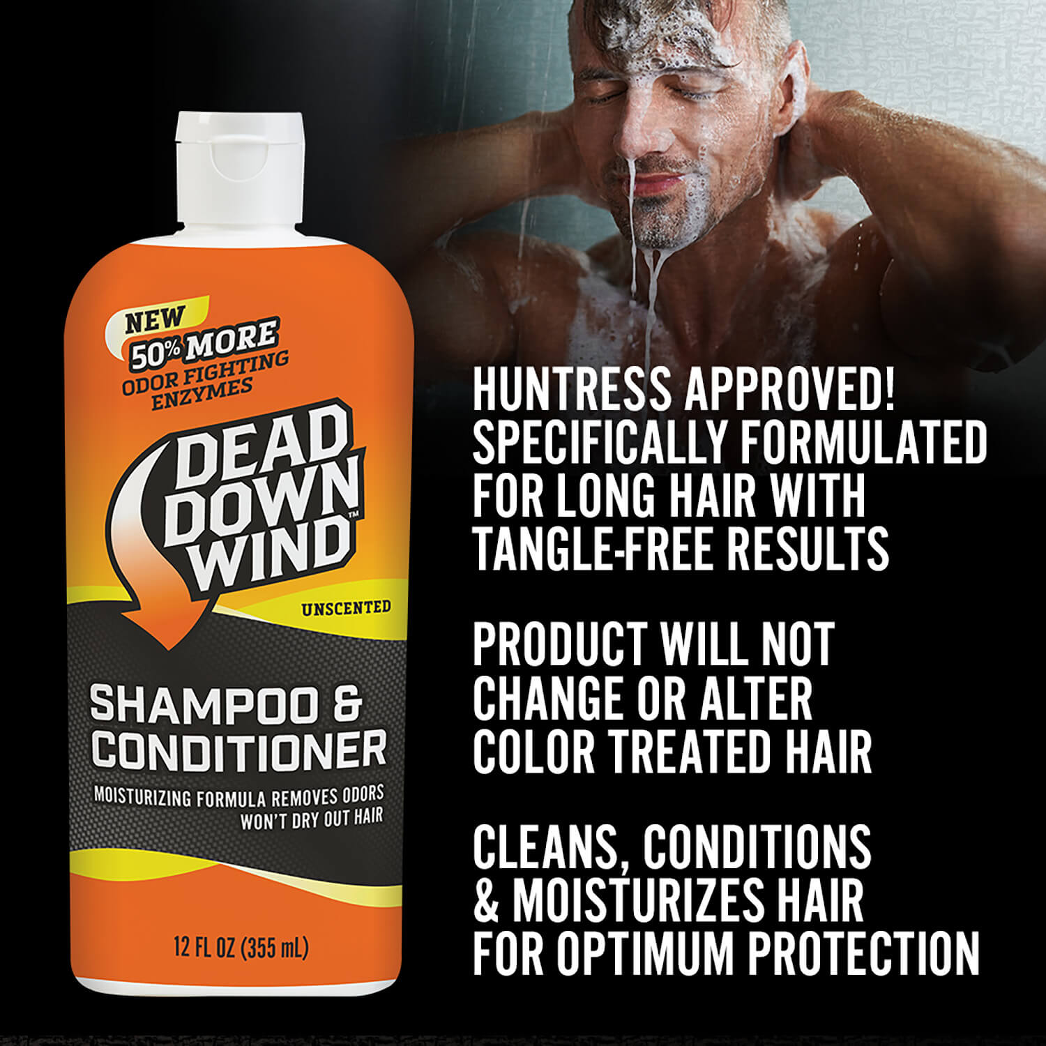 Dead Down Wind 121218 Shampoo/Body Wash Odor Eliminator Unscented Scent 12 oz Bottle - Image 3