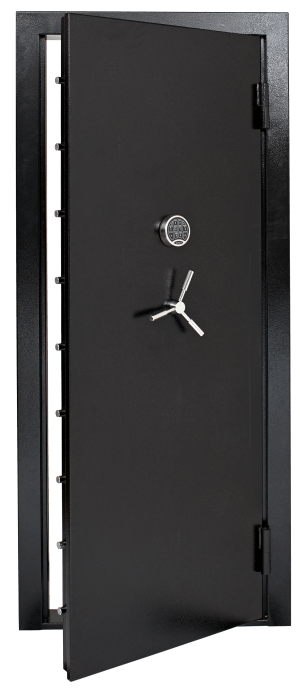 SnapSafe 75419 Vault Door Out-Swing Black 12 Gauge Steel 32.80"W x 81"H Access Code/Key Entry