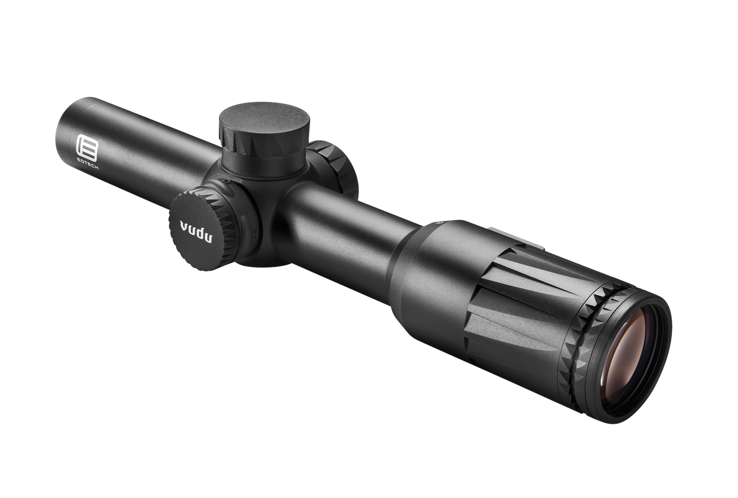 Eotech VDU18SFHC3G Vudu SFP Black Hardcoat Anodized 1-8x 24mm 30mm Tube Illuminated Green HC3 MOA Reticle Features Throw Lever