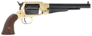 Pietta PF58BRE448 1858 44 Cal 6 Shot 5.50" Blued Barrel & Cylinder Engraved Brass Frame Walnut Grip Brasstrigger Guard & Backstrap