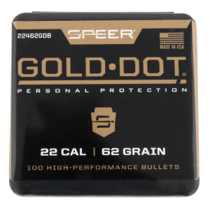 Speer 22462GDB Gold Dot 224 Cal .22 62 gr Soft Point 100rd Box