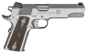 Springfield Armory PX9420S 1911 Garrison 45 ACP 7+1 5" Stainless Match Grade Steel Barrel  Serrated Stainless Steel Slide  Stainless Steel Frame w/Beavertail  Thin-Line Wood Grip