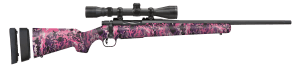 Mossberg 28144 Patriot Super Bantam Youth 7mm-08 Rem 5+1 20" Matte Blued Fluted Barrel Matte Blued Steel Receiver Muddy Girl Wild Right Hand