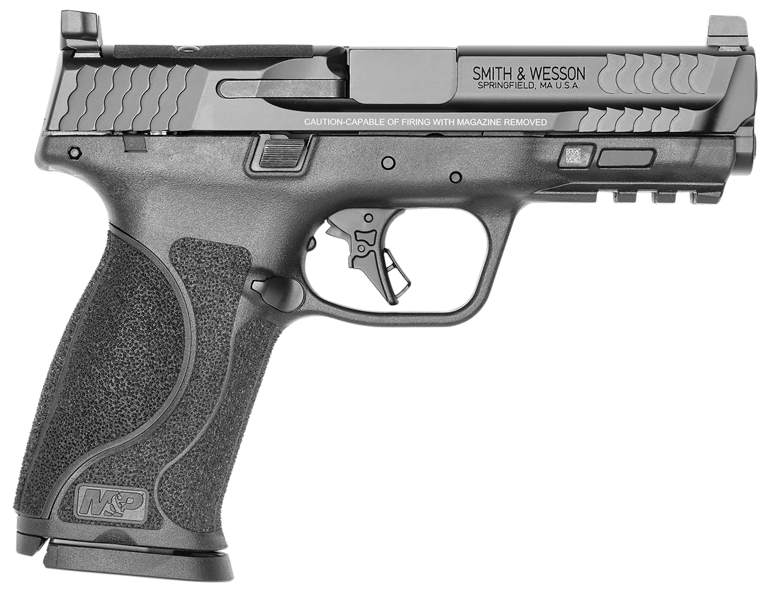 Smith & Wesson 13564 M&P M2.0 Full Size 9mm Luger 17+1 4.25" Black Armornite Stainless Steel Barrel & Optic Ready/Serrated Slide Matte Black Polymer Frame w/Picatinny Rail