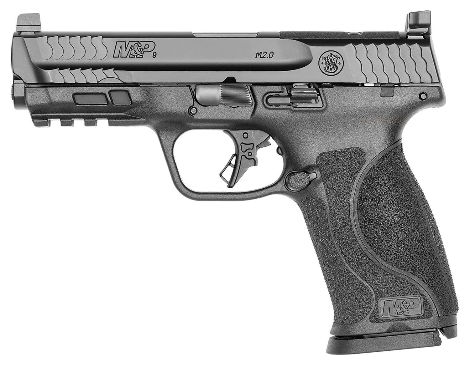 Smith & Wesson 13564 M&P M2.0 Full Size 9mm Luger 17+1 4.25" Black Armornite Stainless Steel Barrel & Optic Ready/Serrated Slide Matte Black Polymer Frame w/Picatinny Rail - Image 2