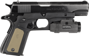 Recover Tactical CC3P0102 Frame Grip  Black Polymer Frame with Interchangeable Black & Tan Panels for Standard Frame 1911