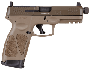 Taurus 1G3P941TAC G3 T.O.R.O. Tactical Full Size Frame 9mm Luger 17+1 4" Black DLC Threaded Barrel  Patriot Brown Cerakote Optic Cut/Serrated Alloy Steel Slide  Flat Dark Earth Polymer Frame w/Picatinny Rail  FDE Polymer Grip  Right Hand