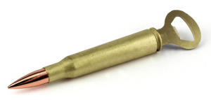 Caliber Gourmet CBG1016 Bottle Opener  Brass/Copper 50 Caliber Shell 50 Caliber Bullet