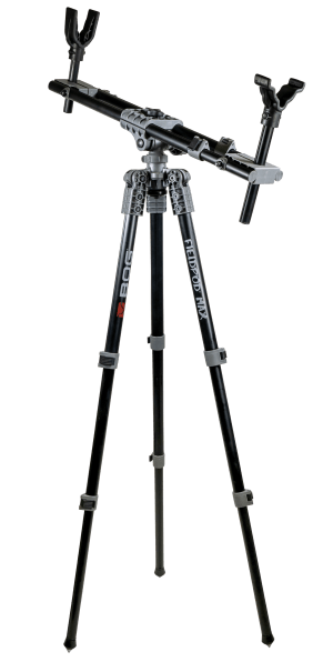 Bog-Pod 1100473 Fieldpod Max Tripod with Black Finish  Spike Feet  Carry Strap  Bubble Level  Independent Leg Adjustment & 20-48" Vertical Adjustment