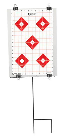 Caldwell 110005 Ultra Portable Target Stand Black/Red/White Steel Silhouette/Shapes Standing Includes 8 Silhouette Targets/8 Sight-In Targets