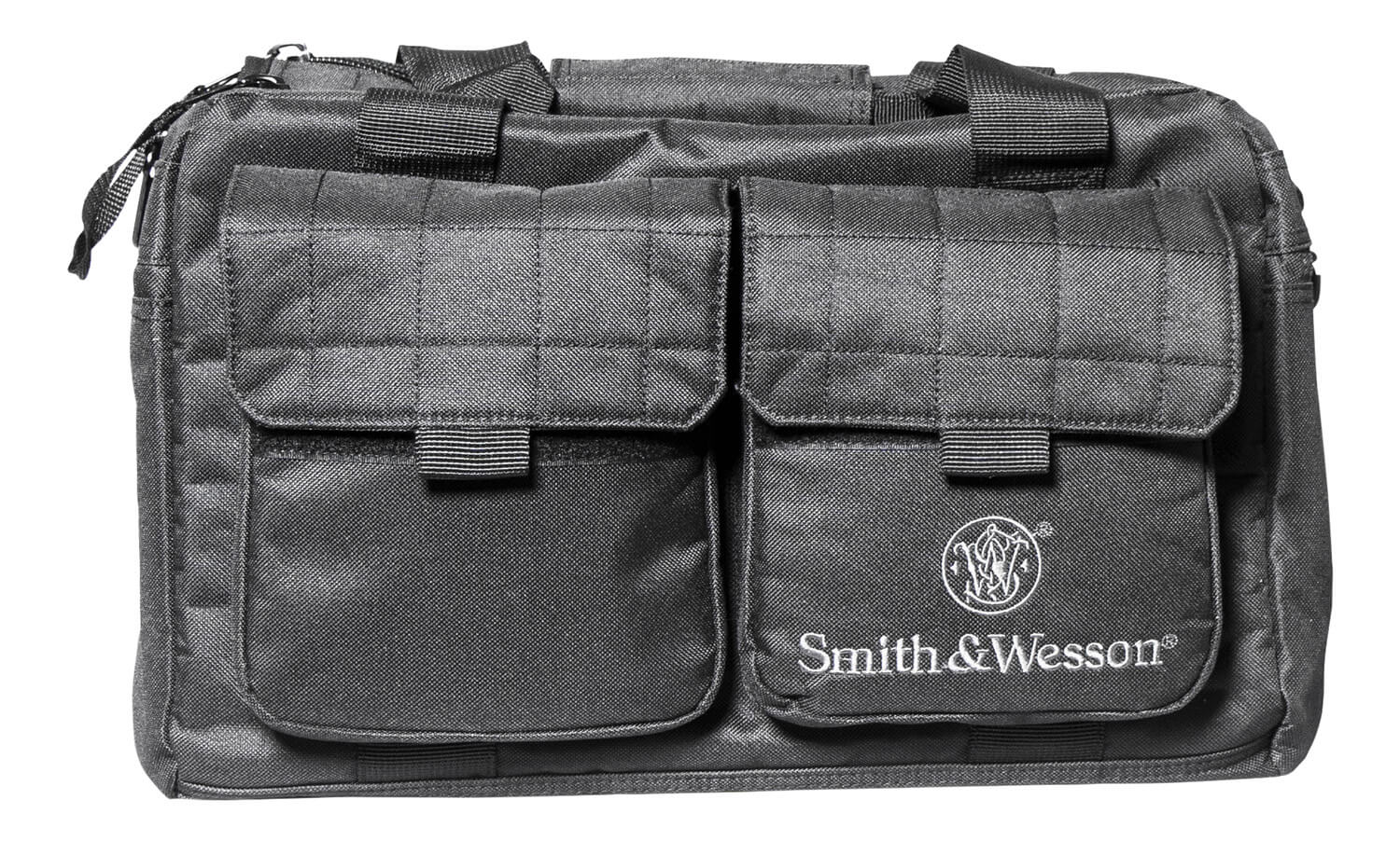 M&P Accessories 110013 Recruit Black Nylon Two Interior Pockets & Magazine Pouches Large Exterior Pockets Rubber Foot Skids Includes Padded Carrying Strap - Image 2