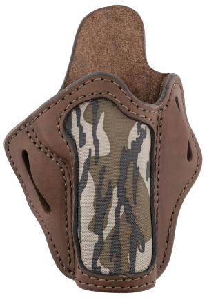 1791 Gunleather MOBH1BRWR BH1 Optic Ready OWB 01 Brown with Mossy Oak Leather Belt Slide Fits 5" 1911