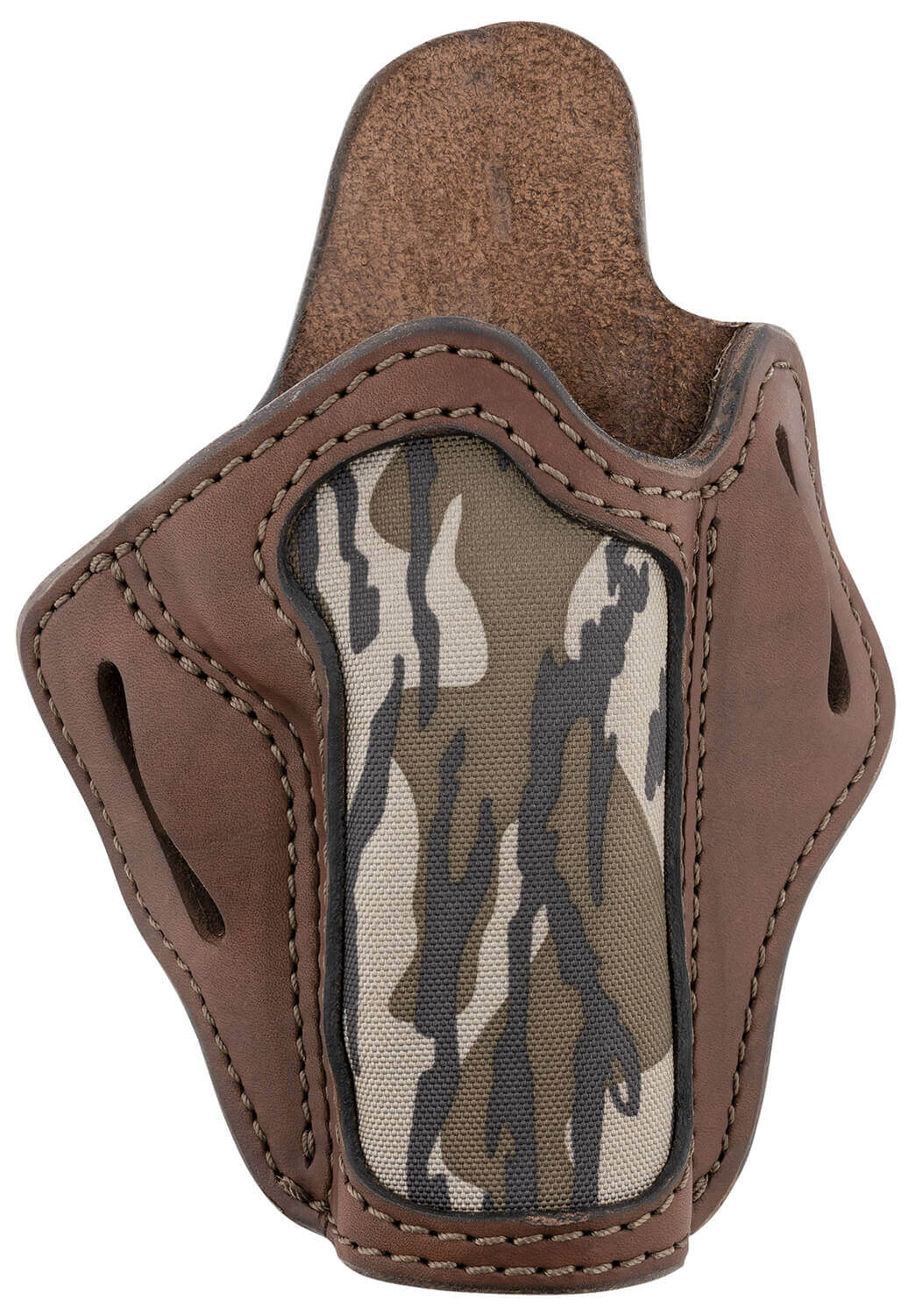 1791 Gunleather MOBH1BRWR BH1 Optic Ready OWB 01 Brown with Mossy Oak Leather Belt Slide Fits 5" 1911 - Image 3