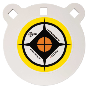 EZ-Aim 15597 Hardrock  6" AR500 Steel Gong Shooting Target .50" Thickness White / Yellow / Black