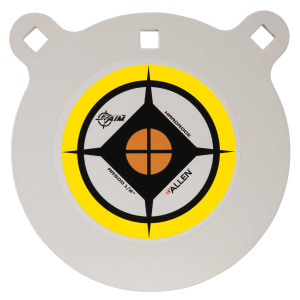 EZ-Aim 15598 Hardrock  8" Black/White/Yellow AR500 Steel Gong  0.50" Thick  Hanging