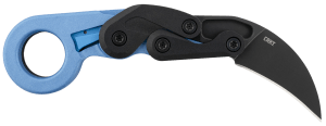 CRKT 4041B Provoke 2.47" Folding Hawkbill Plain Black Stonewashed 4116 Stainless Steel Blade/Blue Metallic Grivory Handle