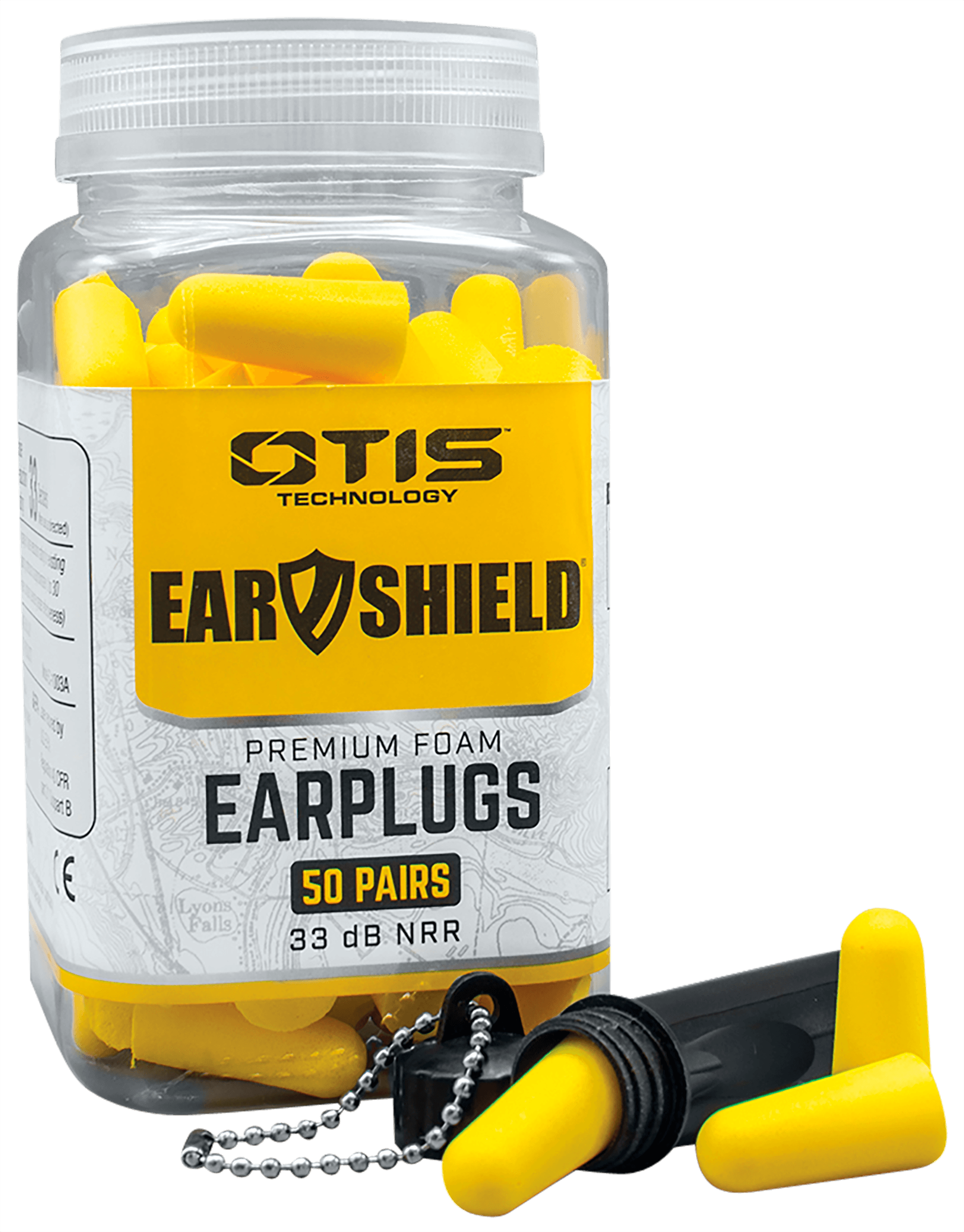 Otis FGESHFPNC50 Ear Shield Premium Earplugs Foam 33 dB In The Ear Yellow 50 Pair