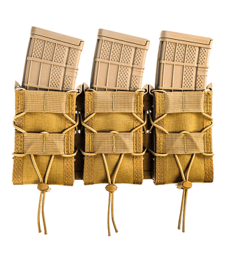 High Speed Gear 45TA00CB TACO Shingle Mag Pouch Triple Coyote Brown Nylon MOLLE Compatible w/ Rifle