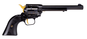 Heritage Mfg RR22B6GLD Rough Rider 22 LR 6 Shot 6.50" Black Oxide Steel Barrel Black Steel Frame Black Oxide Cylinder Black Laminate Wood Grip Manual Thumb Safety Exposed Hammer Features Gold Accents