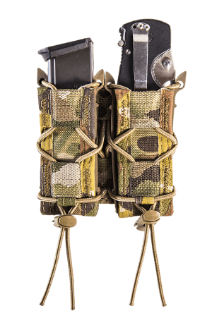 High Speed Gear 11PT02MC TACO Mag Pouch Double MultiCam Nylon MOLLE Compatible w/ Pistol