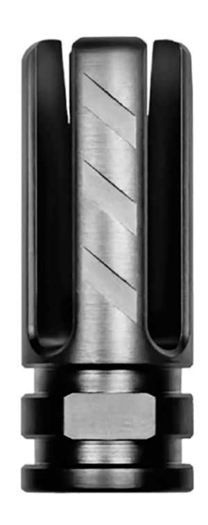Rise Armament RA703223BLK Veil Flash Hider Black Nitride Finish 416R Stainless Steel with 2.25 OAL for 22 Cal AR-15"