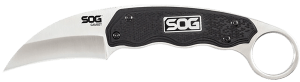 S.O.G SOG-GB1001-C Gambit 2.58" Fixed Sheepsfoot Plain Satin Polished 7Cr17MoV SS Blade Black GRN Handle Includes Sheath