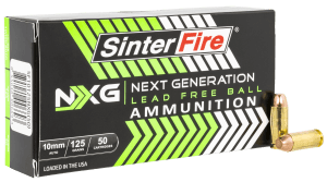 SinterFire Inc SF10125NXG Next Generation (NXG) 10mm Auto 125 gr Lead Free Ball 50rd Box