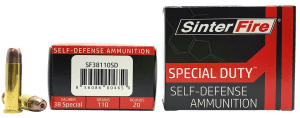 SinterFire Inc SF38110SD Special Duty (SD) 38 Special 110 gr Lead Free Frangible Hollow Point 20rd Box
