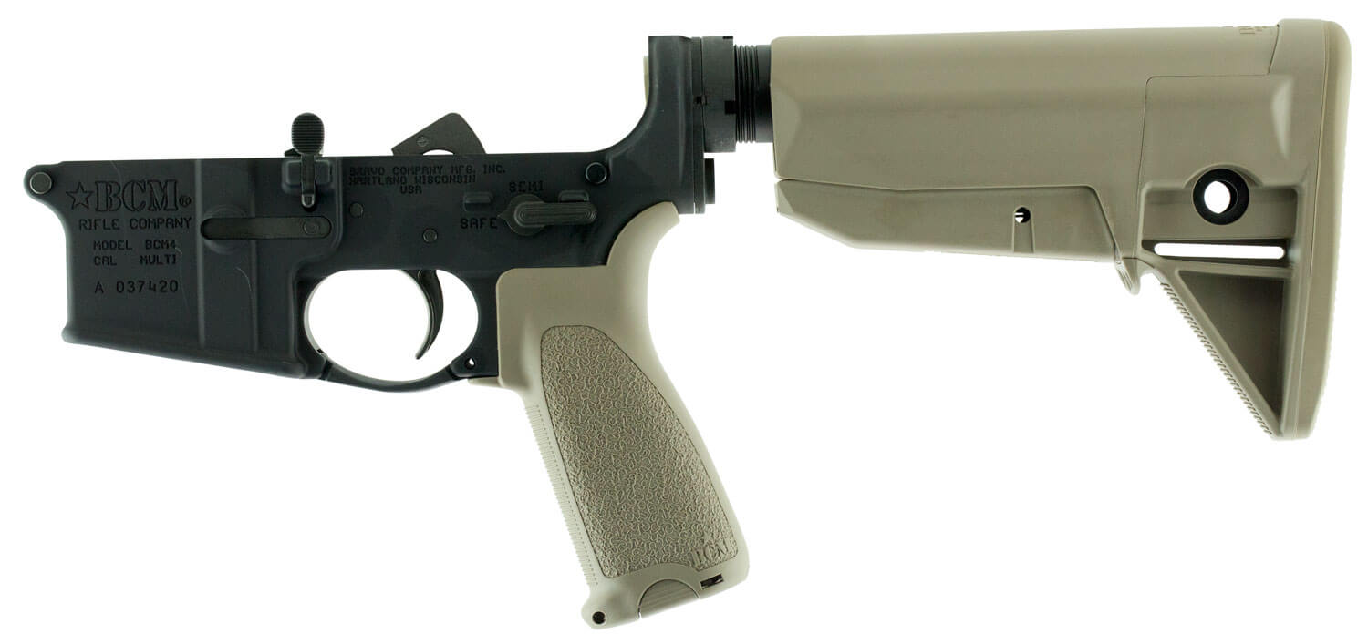 BCM LRGSTKMOD0FDE BCM Lower MOD 0 Multi-Caliber 7075-T6 Aluminum Black Cerakote Synthetic Flat Dark Earth Pistol Grip & Stock for AR-Platform - Image 2