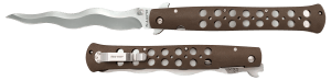 Cold Steel CS26SXK6 Ti-Lite  6" Folding Plain Kris AUS 10A Steel Blade/ Black Griv-Ex Handle