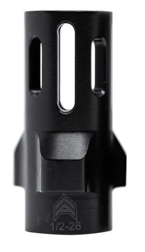 Angstadt Arms AA093LHB28 Flash Hider Black Hardcoat Anodized Steel with 1/2"-28 tpi Threads 1.42" OAL for 9mm Luger
