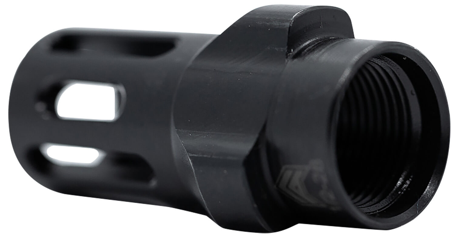 Angstadt Arms AA093LHB28 Flash Hider Black Hardcoat Anodized Steel with 1/2"-28 tpi Threads 1.42" OAL for 9mm Luger - Image 3