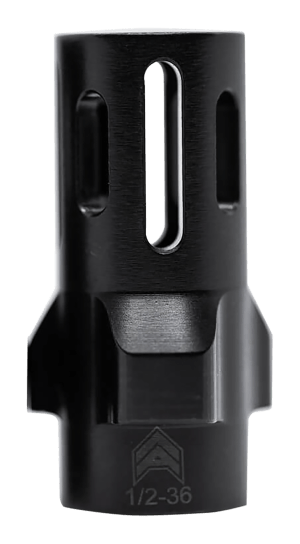 Angstadt Arms AA093LHB36 Flash Hider Black Hardcoat Anodized Steel with 1/2"-36 tpi Threads 1.42" OAL for 9mm Luger