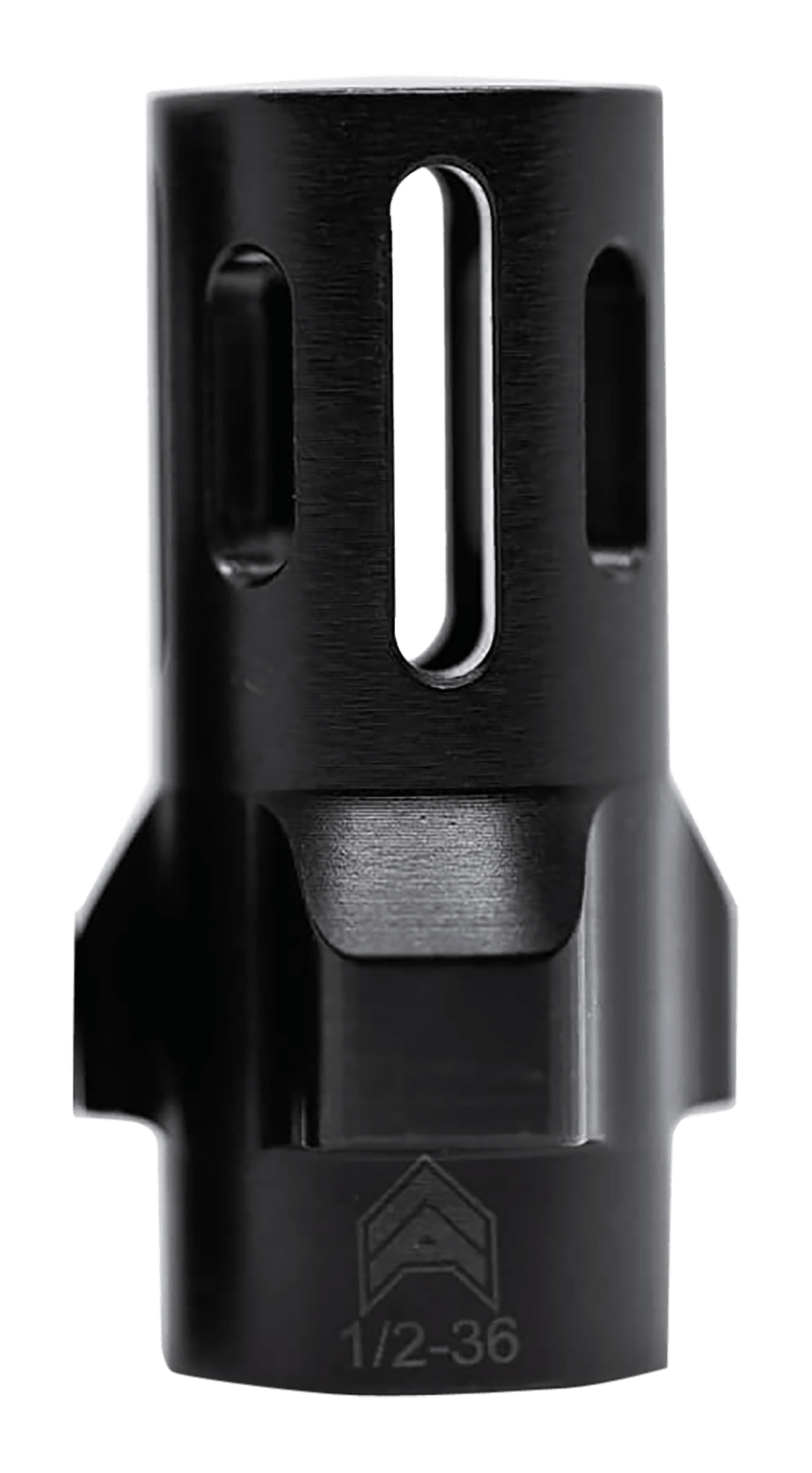 Angstadt Arms AA093LHB36 Flash Hider Black Hardcoat Anodized Steel with 1/2"-36 tpi Threads 1.42" OAL for 9mm Luger