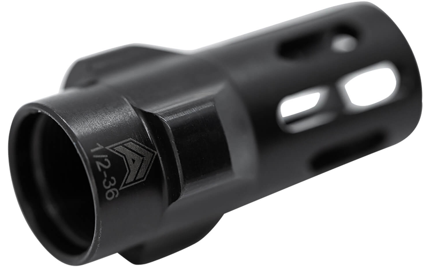 Angstadt Arms AA093LHB36 Flash Hider Black Hardcoat Anodized Steel with 1/2"-36 tpi Threads 1.42" OAL for 9mm Luger - Image 3