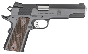 Springfield Armory PX9419 1911 Garrison 9mm Luger 9+1  5" Stainless Match Grade Steel Barrel  Blued Serrated Carbon Steel Slide  Carbon Steel Frame w/Beavertail  Thin-Line Wood Grip
