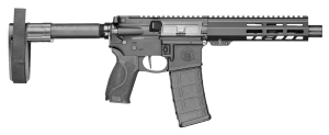 Smith & Wesson 13658 M&P15  223 Rem/5.56 NATO 30+1 7.50" Black Armornite Hodge Free-Float M-LOK Handguards  Matte Black Black Straight Buffer Tube  Black Interchangeable Palmswell Grip Inserts Grips Right Hand
