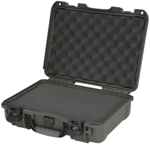 Nanuk 9101006 910 Waterproof Olive Resin with Foam Padding & Airline Approved 13.20" L x 9.20" W x 4.10" H Interior Dimensions