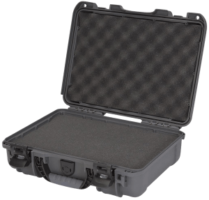 Nanuk 9101007 910  Waterproof Graphite Resin with Foam Padding & Airline Approved 13.20" L x 9.20" W x 4.10" H Interior Dimensions