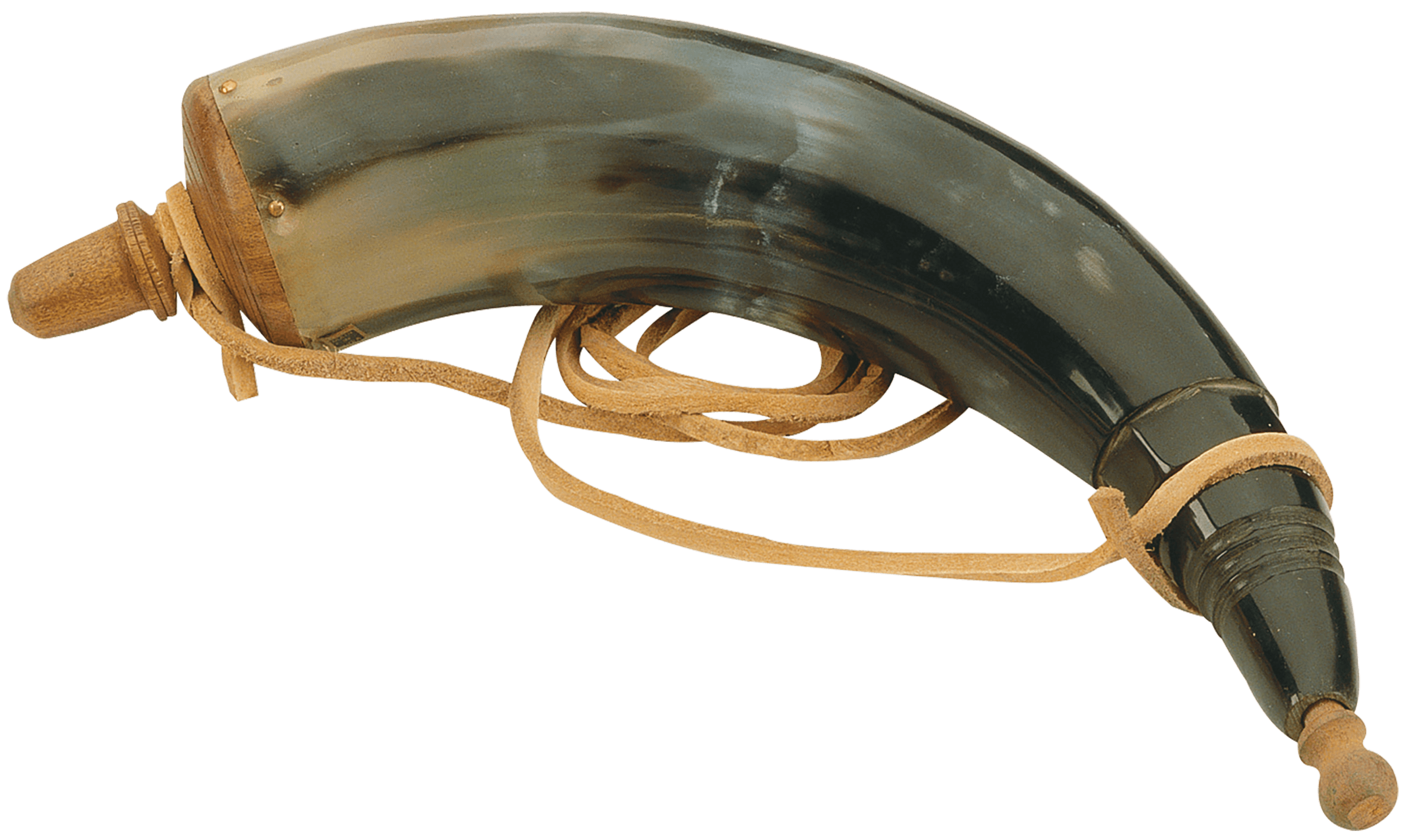 Traditions A1252 Authentic Powder Horn with Sling and Wood Cap