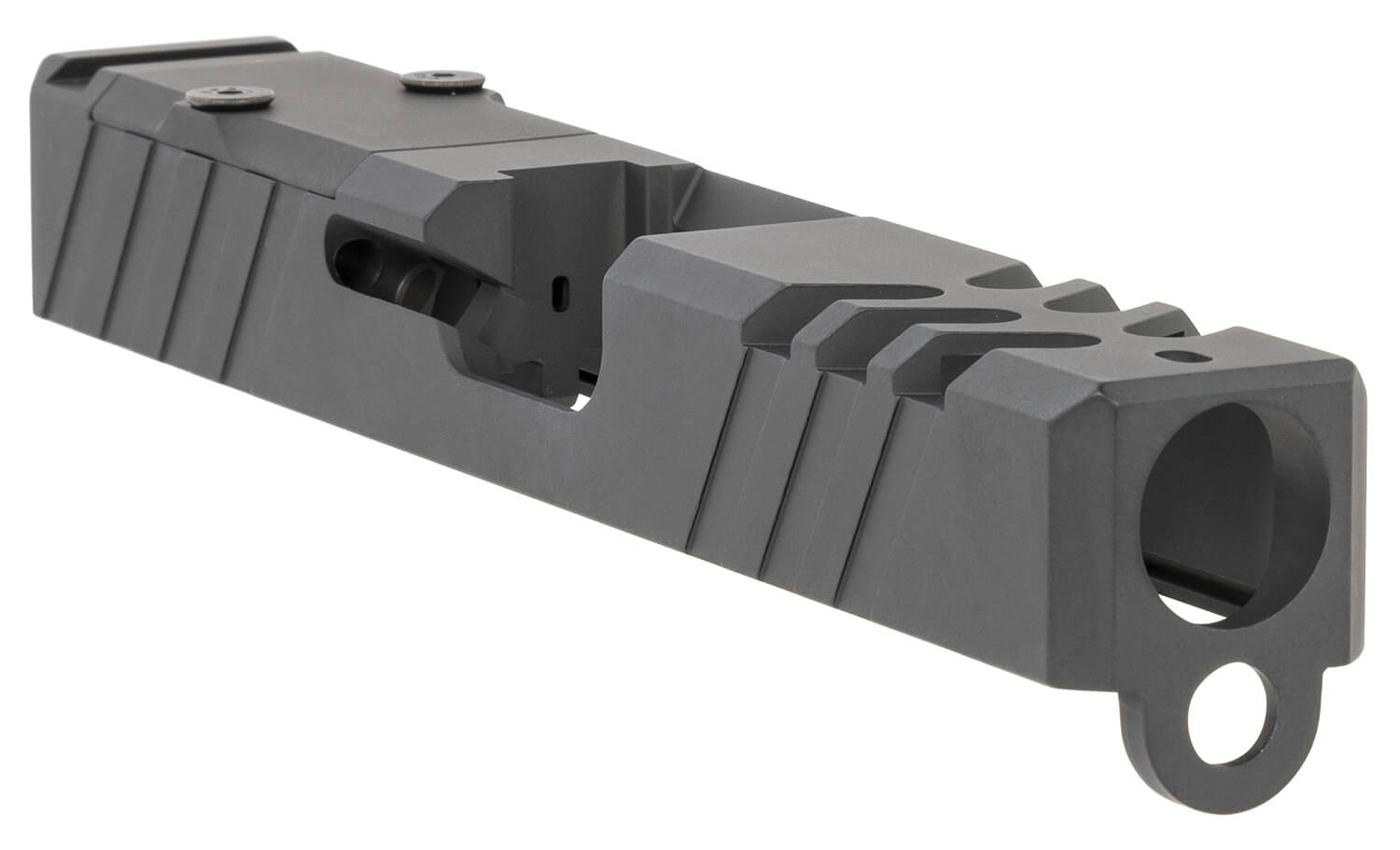 TacFire Replacement Slide 9mm Luger Graphite Black Cerakote Stainless Steel with Optics Cut & Slide Ports for Glock 19 Gen3 - Image 2