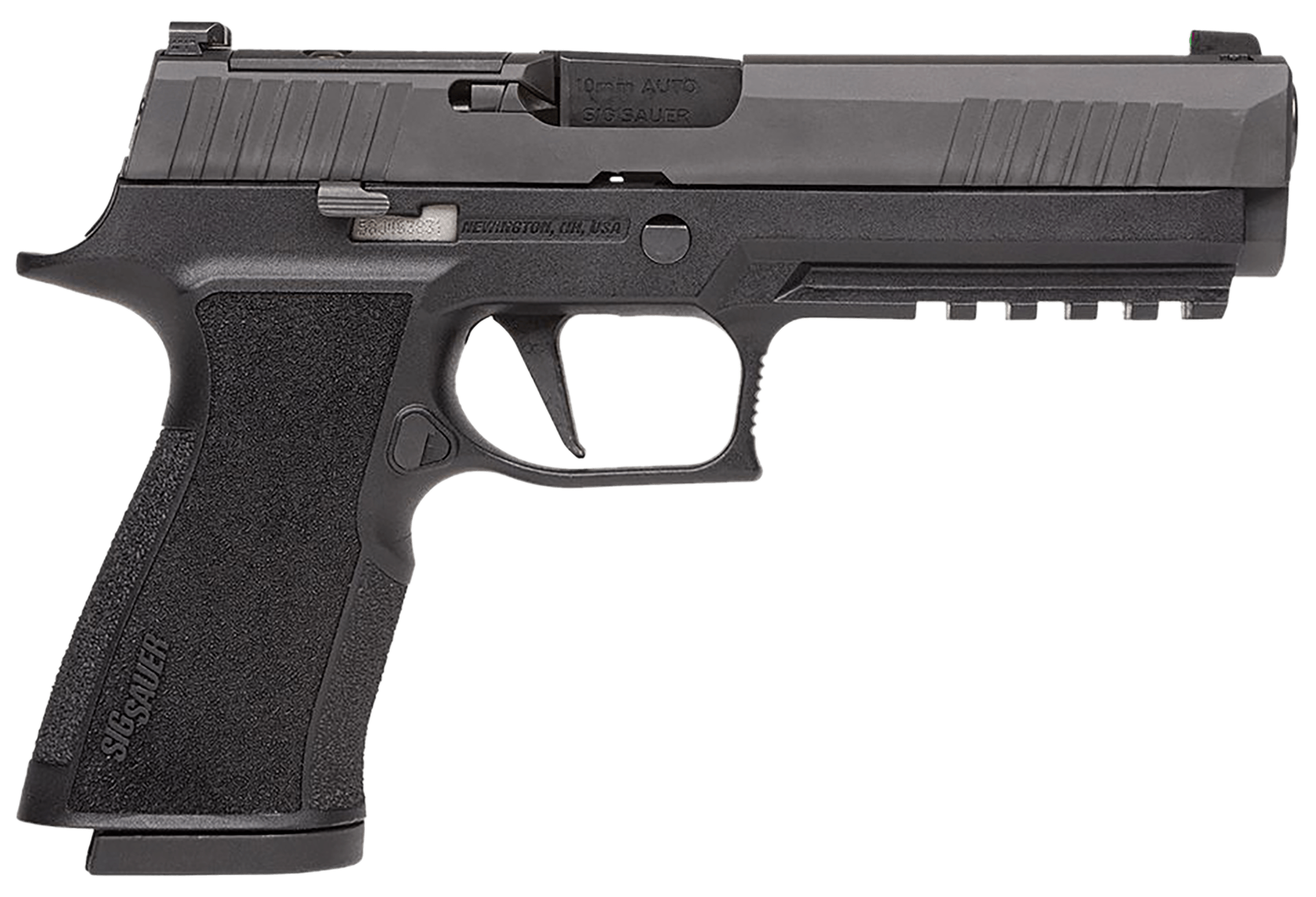 Sig Sauer 320X510BXR3R2 P320 XTen Full Size Frame 10mm Auto 15+1 5" Black Steel Bull Barrel Black Nitron Optic Ready/Serrated Stainless Steel Slide Black Stainless Steel Frame w/Beavertail & Picatinny Rail Black Polymer XSeries Grip No Safety Right