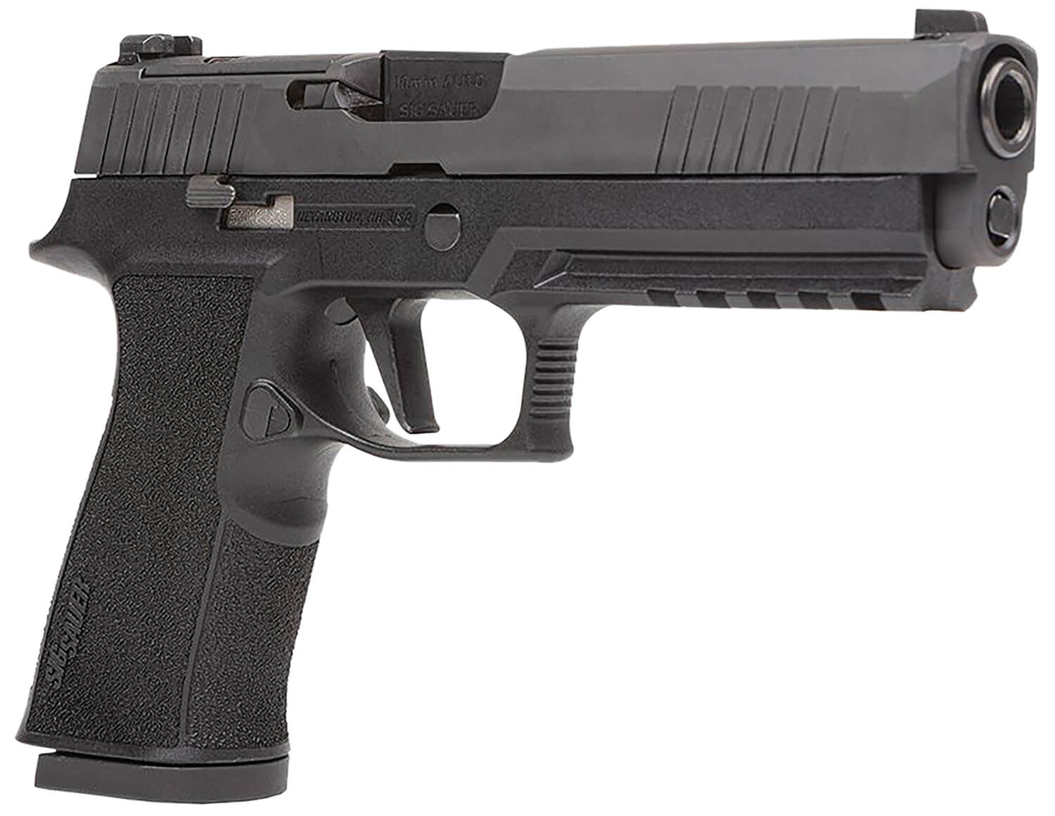 Sig Sauer 320X510BXR3R2 P320 XTen Full Size Frame 10mm Auto 15+1 5" Black Steel Bull Barrel Black Nitron Optic Ready/Serrated Stainless Steel Slide Black Stainless Steel Frame w/Beavertail & Picatinny Rail Black Polymer XSeries Grip No Safety Right - Image 3