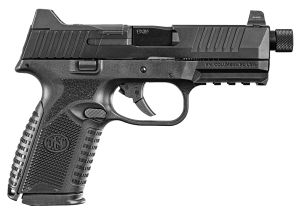 FN 66100837 509MT 9mm Luger 15+1/24+1 4.50" Black Target Crown/Threaded Steel Barrel Matte Black Optic Ready/Serrated Steel Slide Matte Black Polymer Frame w/Picatinny Rail Ambidextrous