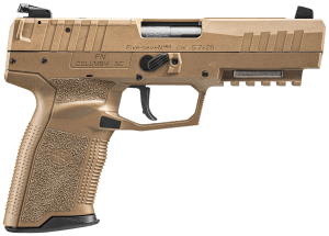 FN 66101277 Five-seveN MRD Full Size Frame 5.7x28mm 10+1 4.80" Black Stainless Steel Barrel Flat Dark Earth Optic Cut/Serrated Steel Slide Flat Dark Earth Polymer Frame w/Picatinny Rail FDE Polymer Grip Ambidextrous