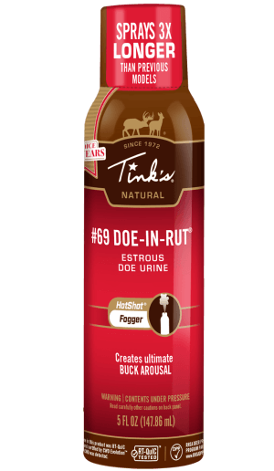 Tinks W5500 #69 Doe-In-Rut Estrous Fogger Deer Attractant Doe In Estrus Scent 5 oz Aerosol