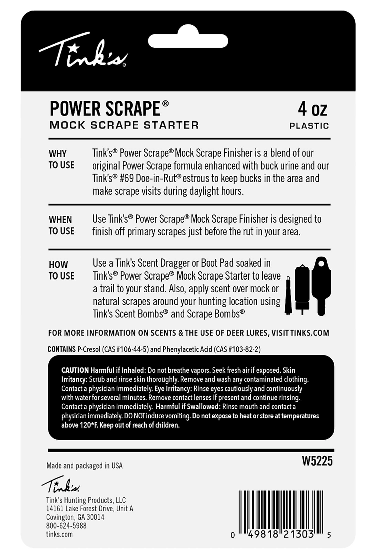 Tinks W5225 Power Scrape Deer Attractant Pre-Rut Finisher Scent 4 oz Bottle - Image 3
