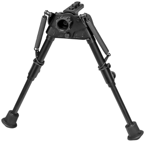 Harris Bipods SBRMLOK Swivel BR M-LOK  6-9"  Black Steel/Aluminum  Rubber Feet