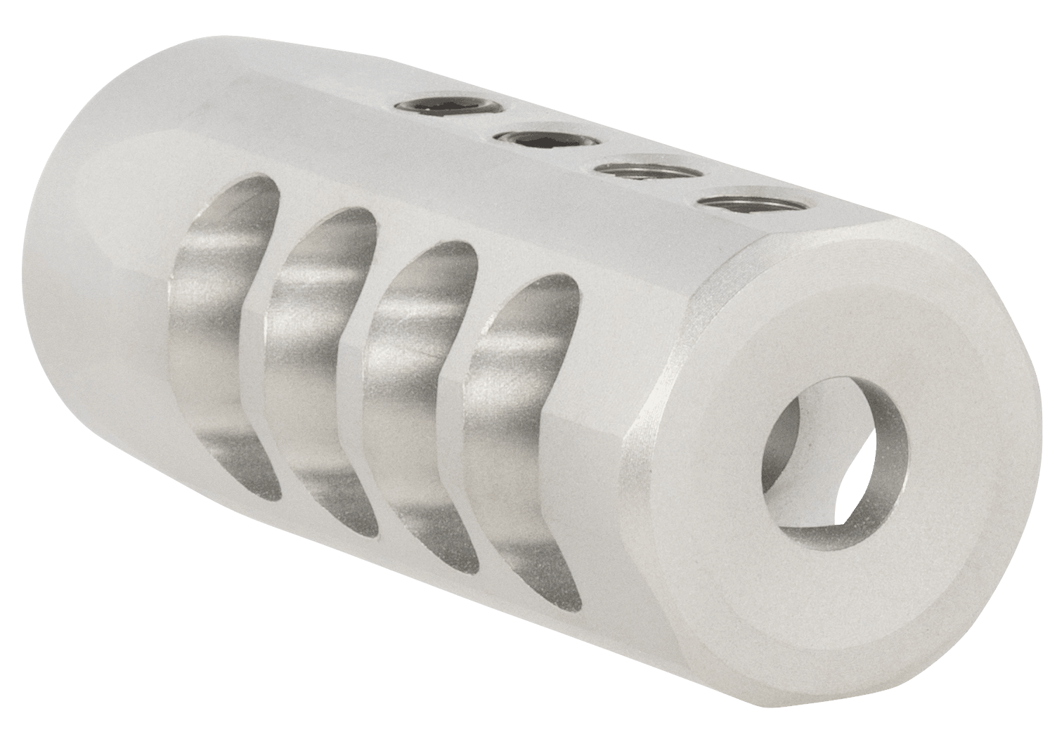 Christensen Arms 8100001701 Side-Baffle Natural Titanium 5/8"-24 tpi Threads 30 Cal (.920" D Bull barrel)